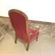 Voltaire red velvet armchair