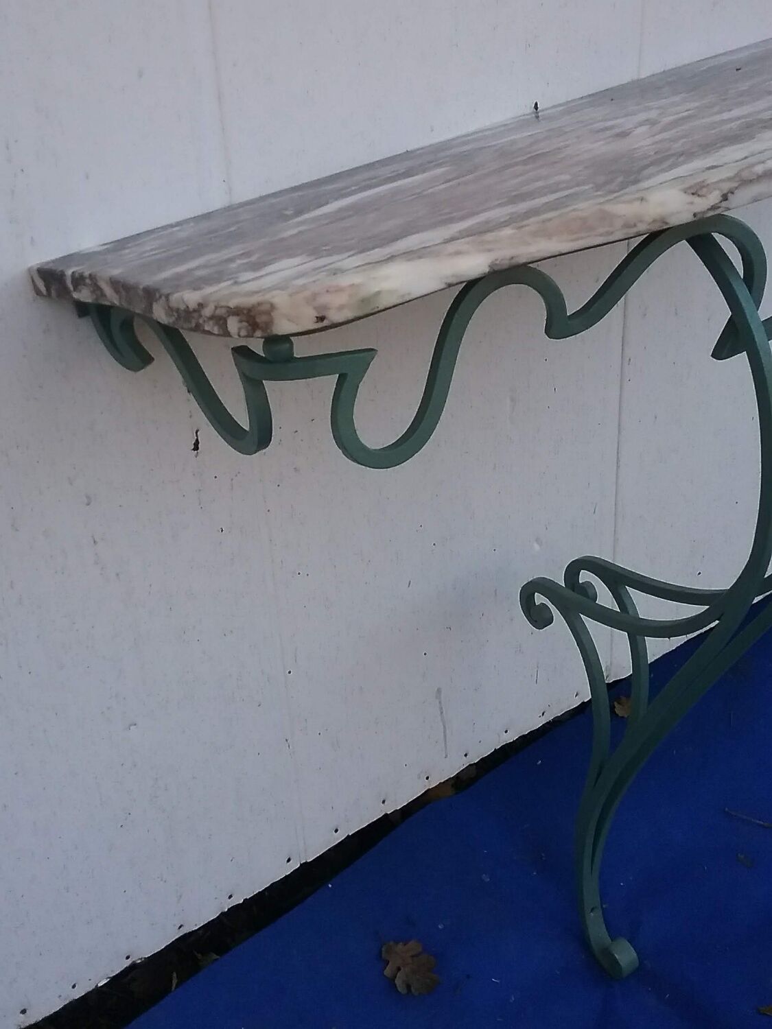Small wrought iron console