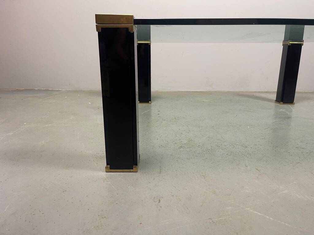 Hollywood Regency Mid-century Design Peter Ghyczy Glass & Brass.
