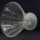 Antique Baccarat Etched Baroque & Mascaron Large Vase