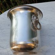 Champagne bucket decoration lion's head in silver metal