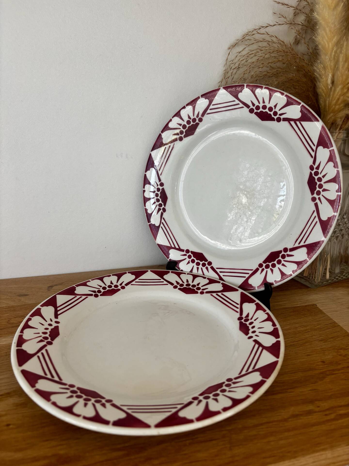 Lot de deux assiettes plates Magnolia St Amand