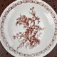 Gien earthenware plates with thistle decoration, set of 6.