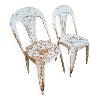 Ensemble de chaises industrielles, chaises bistro style Tolix
