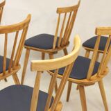Set of 6 scandinavian vintage chairs 1960