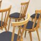 Lot de 6 chaises scandinave 1960