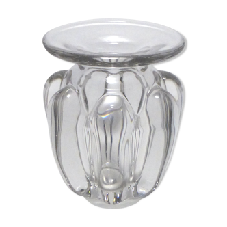 Small vase gadrooned Crystal around 1950