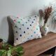 Berber cushion with bright tiles