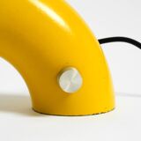 Very rare original Space Age 60s yellow table lamp made of iron by Temde
