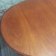 Table à manger scandinave en teck ovale avec rallonge centrale