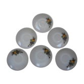 6 soucoupes Arcopal 1965/66 vintage