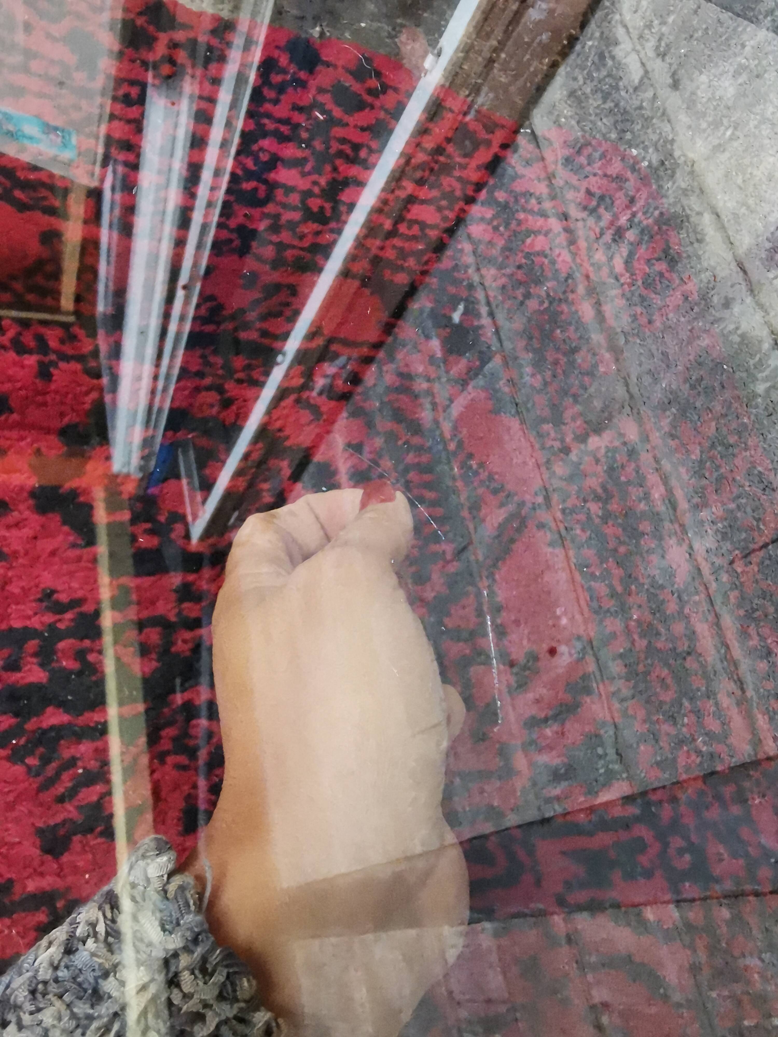 Chrome coffee table and smoked glass