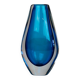 Pair of heavy crystal vases by Orrefors Mid-Century Modern by Sven Palmqvist, light blue.