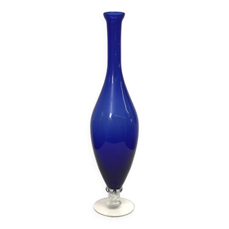 Italian blue glass carafe