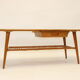 Table basse Louis van Teeffelen en bois des années 1950