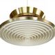 Brass colored aluminium pendant light by Carl Thore for Granhaga Metall. Sweden 1970s.