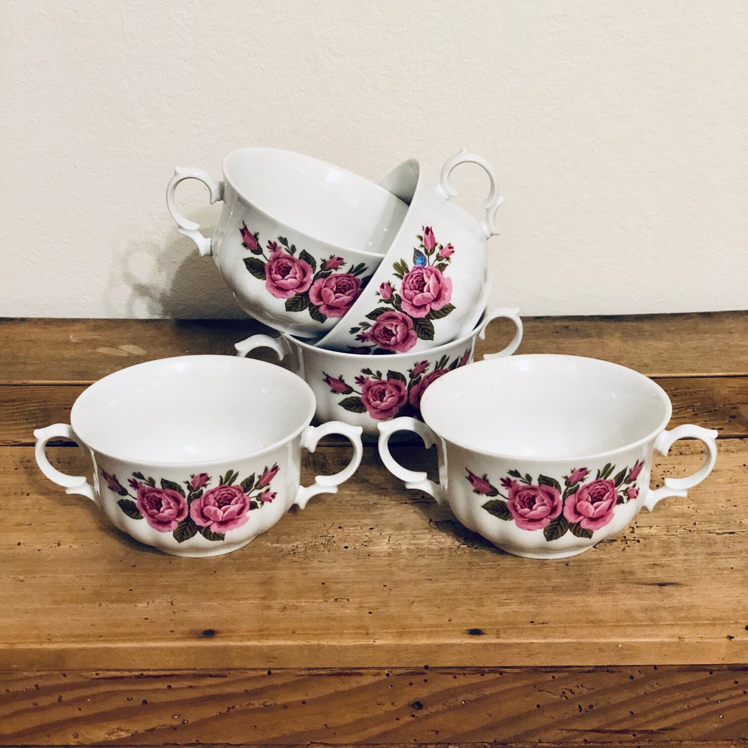 5 porcelain cups bavaria wunsiedel