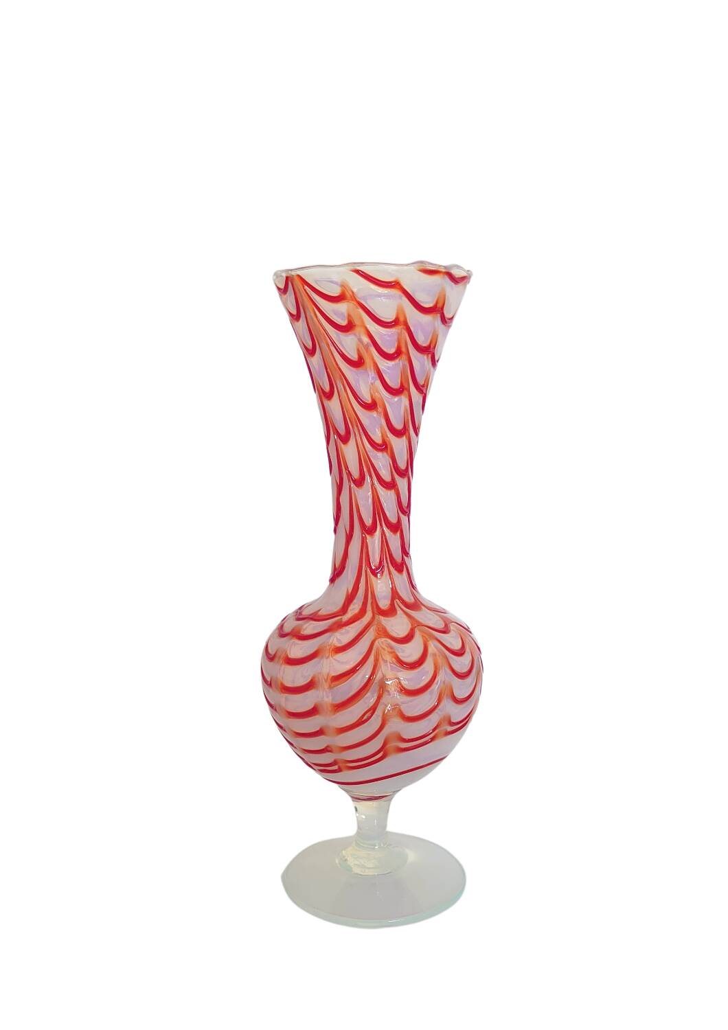 Vase Opaline Vintage de Style Murano