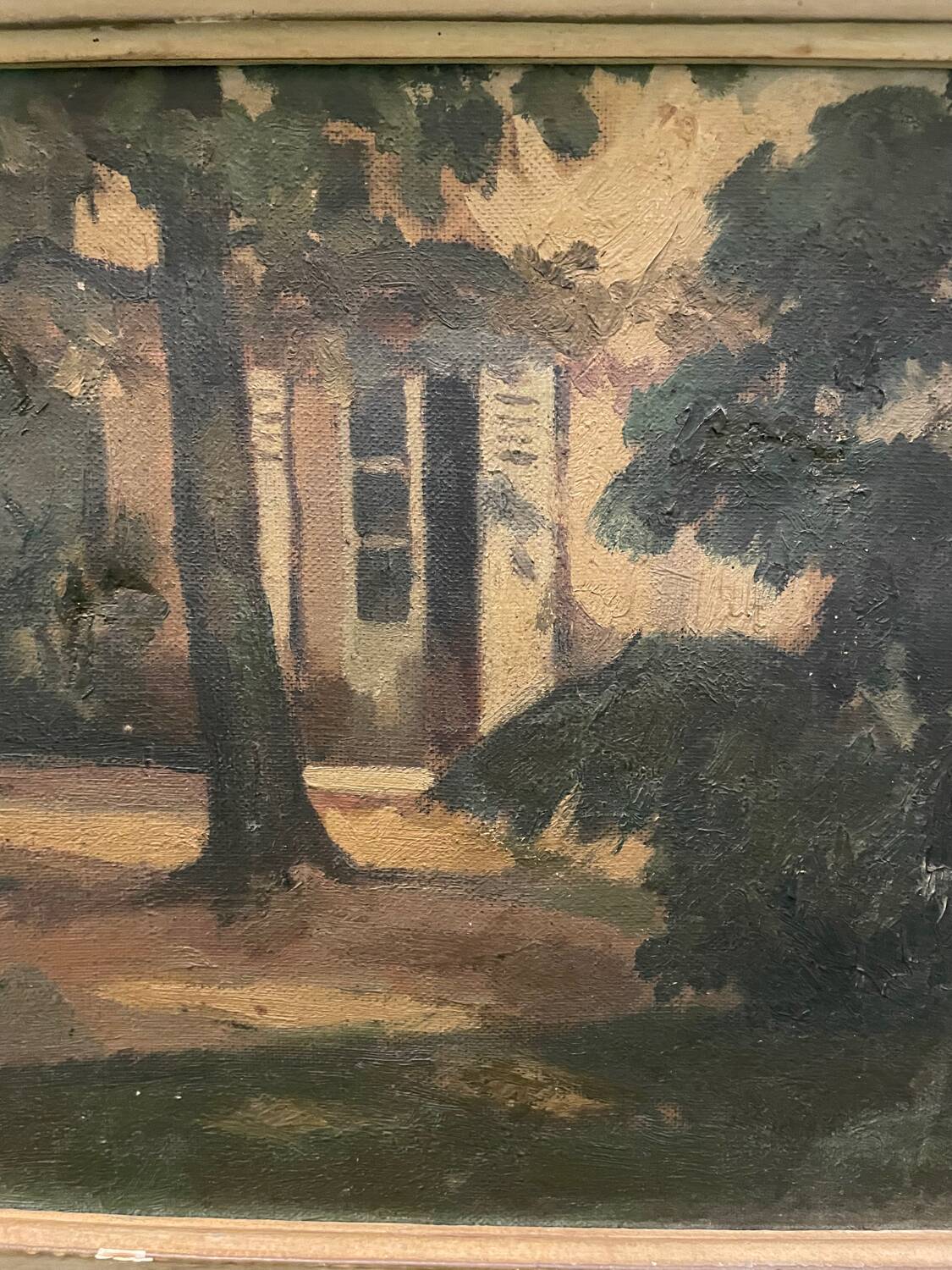 Tableau paysage maison un jour d’été signé Rapp