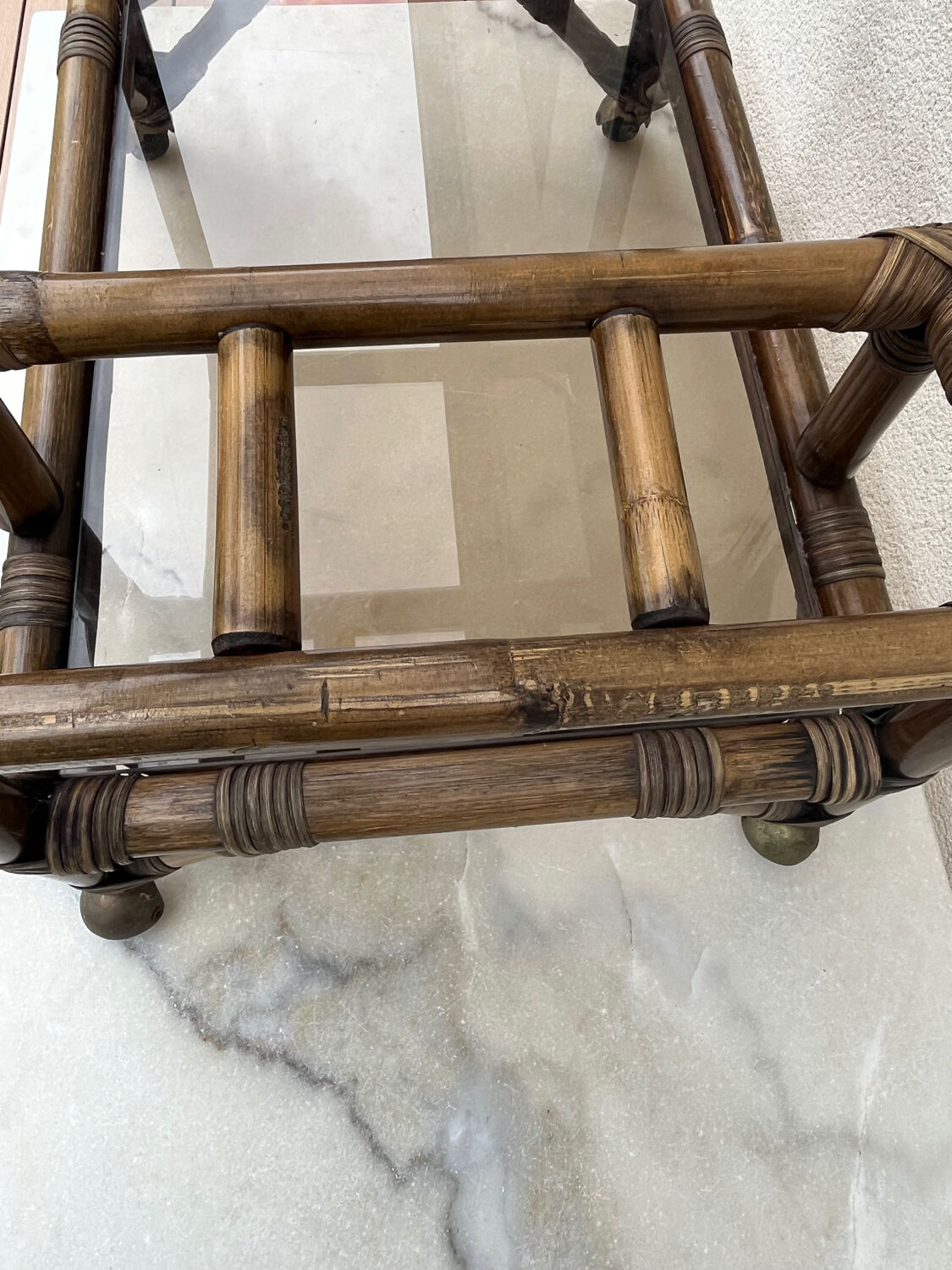 Bamboo bar trolley from the 70s