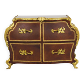 G. Durand Louis XV Bombe Commode, Marquetry, Gilt Bronze, 1880, Paris, France