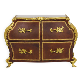 G. Durand Louis XV Bombe Commode, Marquetry, Gilt Bronze, 1880, Paris, France