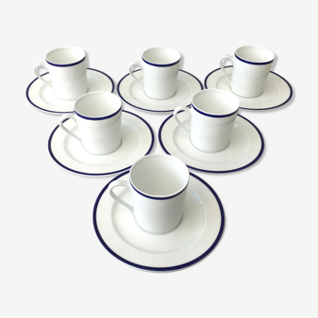 Set of 6 cups porcelain coffee from Limoges
