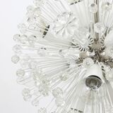 Blown glass lustre Dandelion Sputnik nickel-plated by Emil Stejnar, Rupert Nikoll