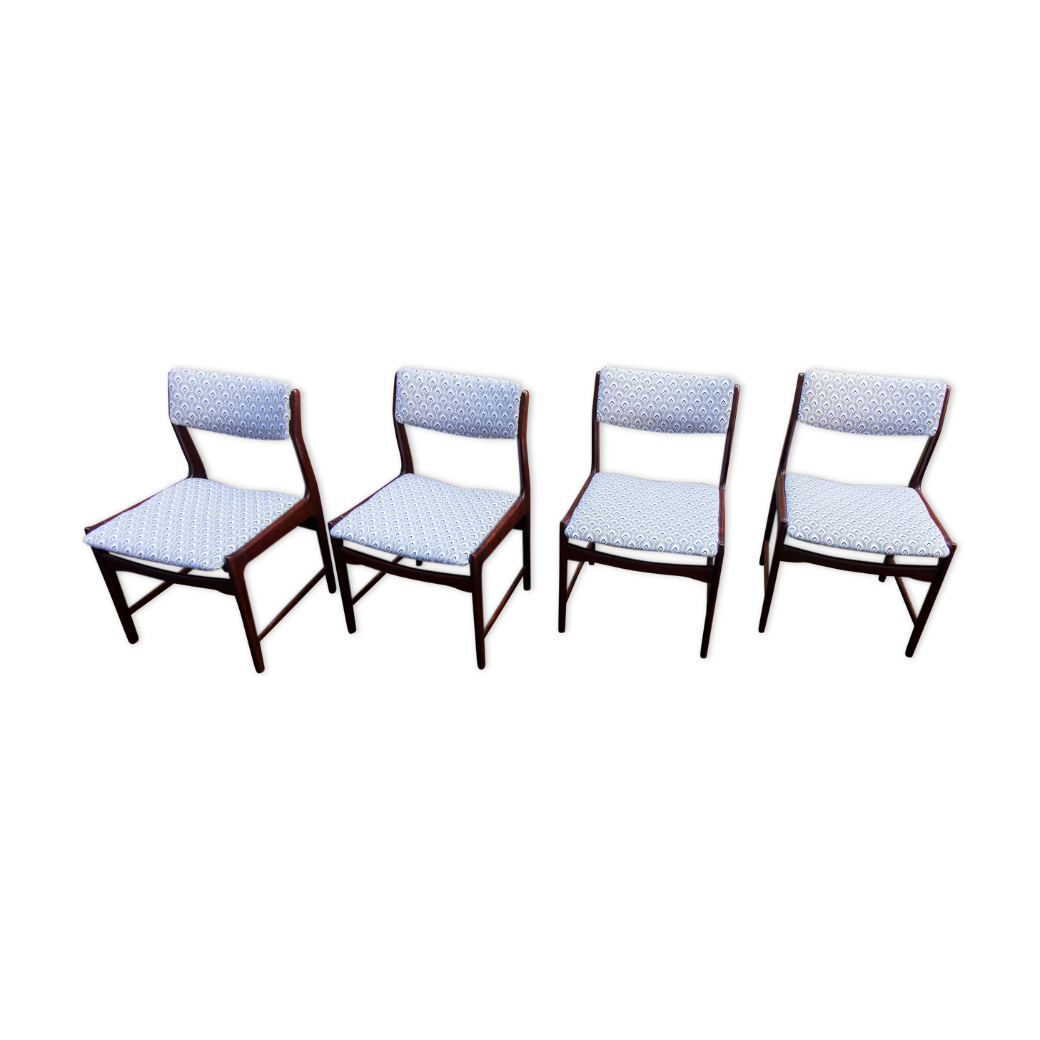 4 restored Scandinavian rosewood chairs