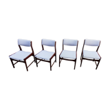 4 restored Scandinavian rosewood chairs