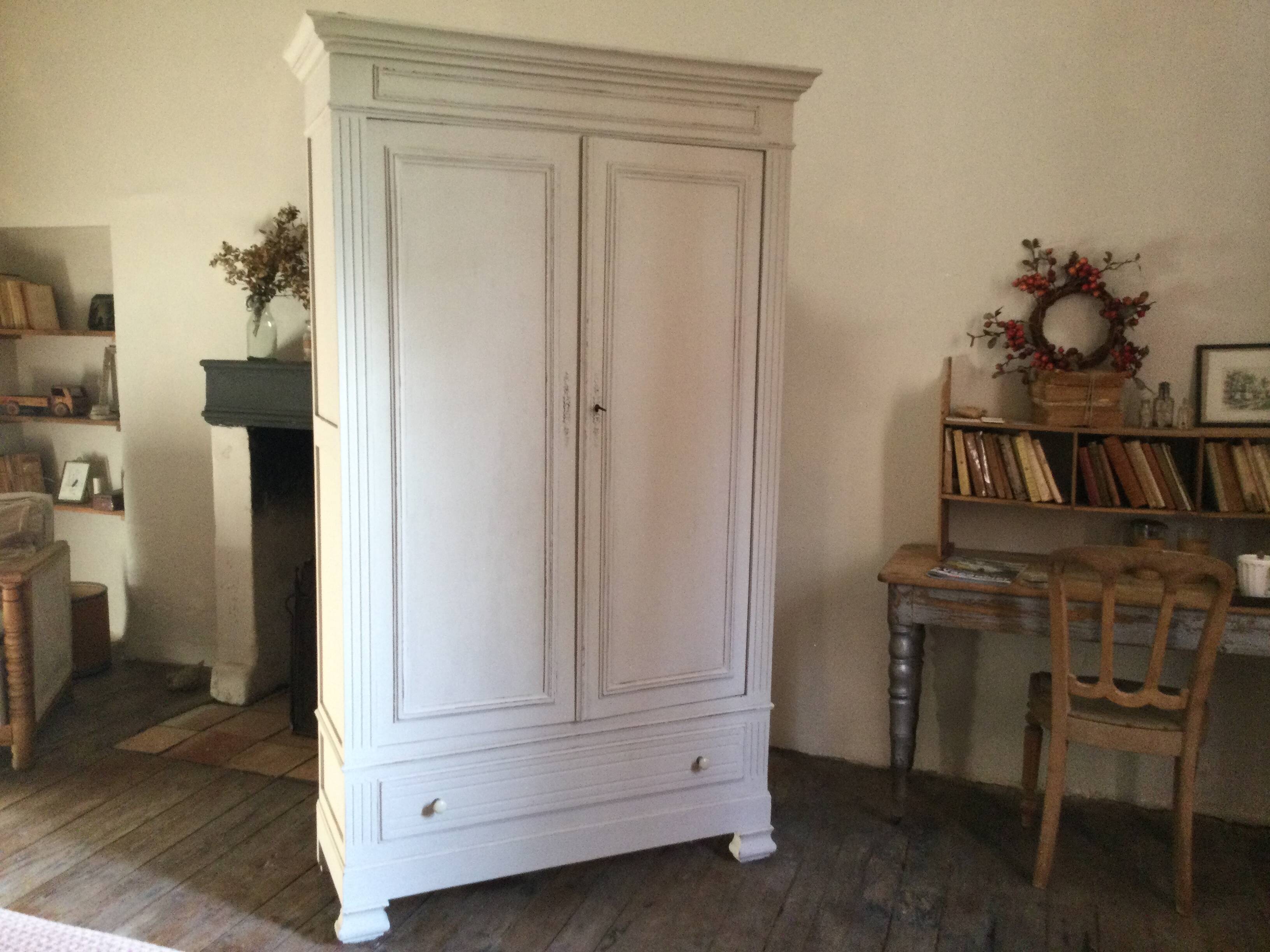 Old patinated wardrobe