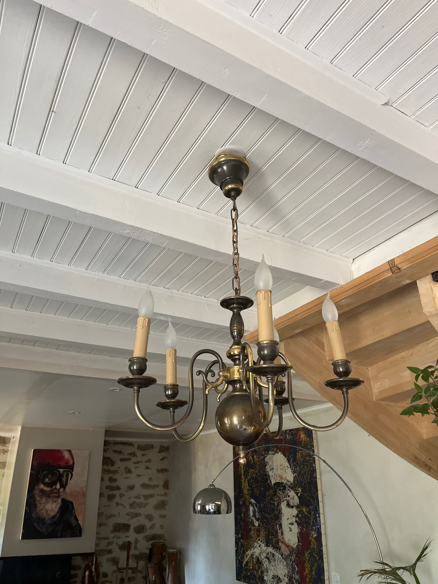 Dutch chandelier with 5 branches
