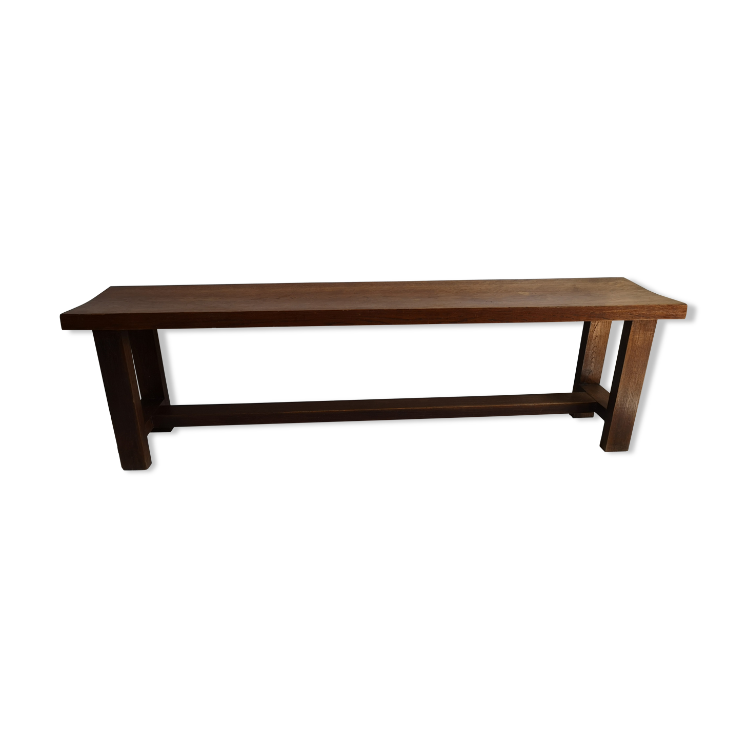 Solid wood farm bench