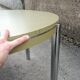 Extendable round table, gingham tile patterns late 1970 - Ø100