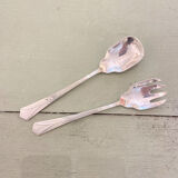 Silver metal salad cutlery, Empire model