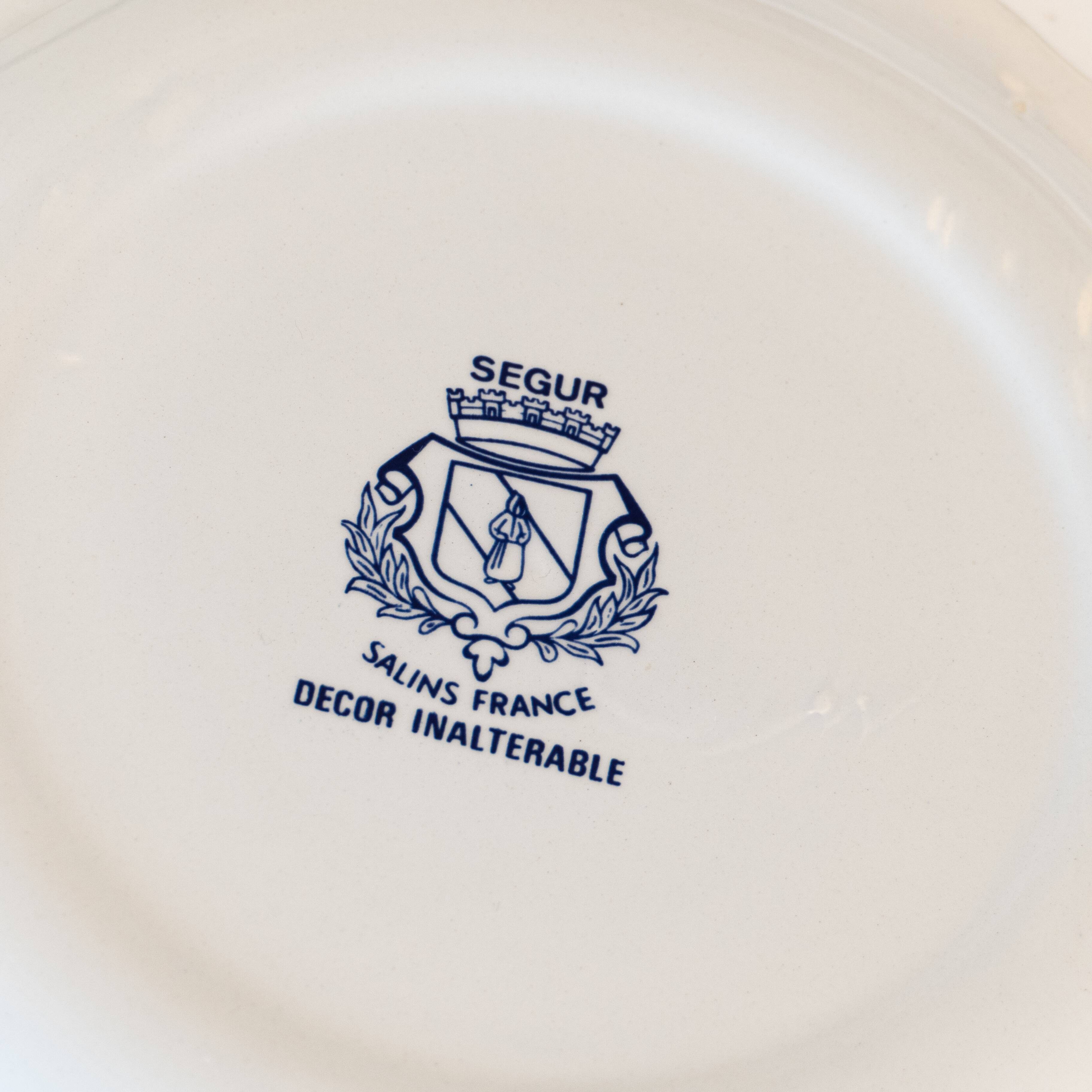 6 dessert plates Salins model "Segur"