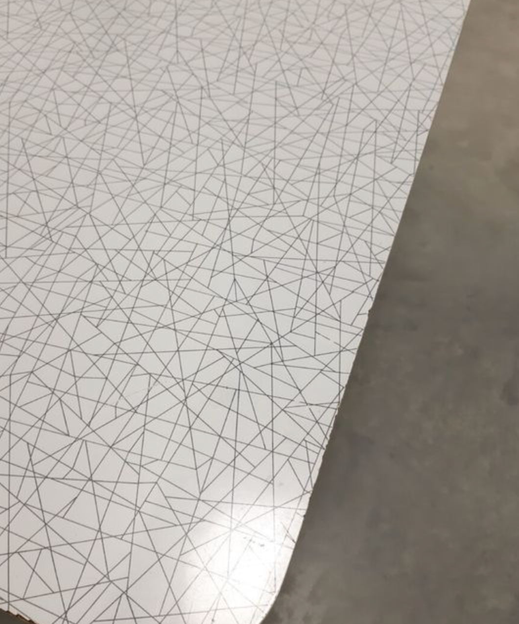 Vintage wooden dining table with formica top