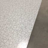 Vintage wooden dining table with formica top