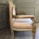 Baroque style bench in gilded and painted wood, Italy, 19th century