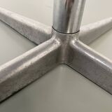 60s marble table with chrome cross base