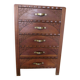 Art Deco Chest of Drawers - 5 drawers - 1950s - Carved wood - Pattern