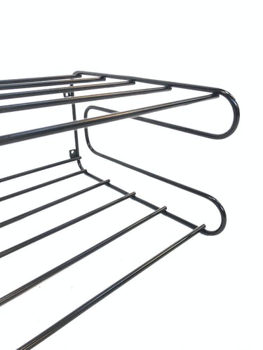 Vintage steel wire storage coat rack