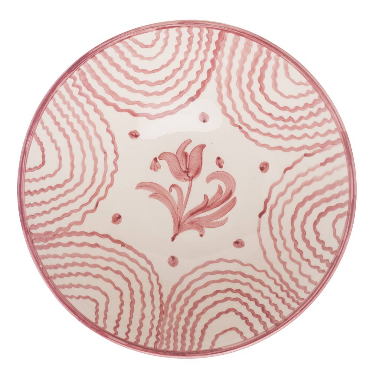 Large pink serving bowl