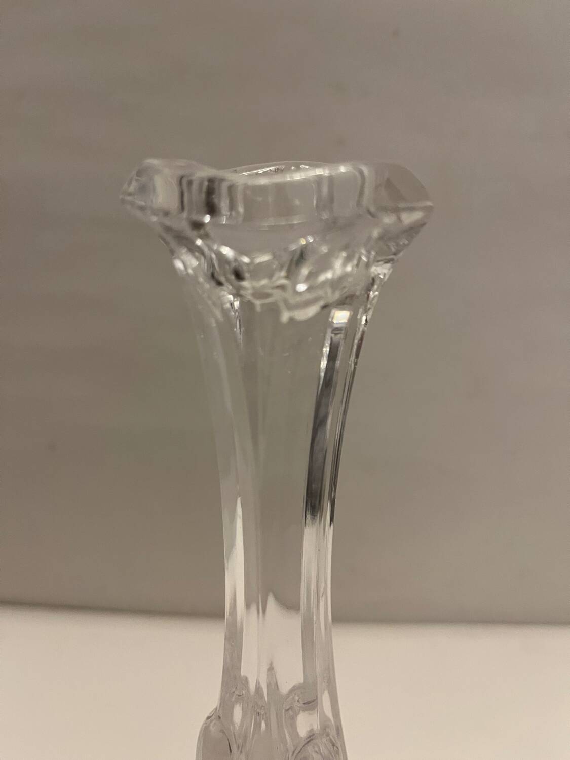 Molded glass candle holder