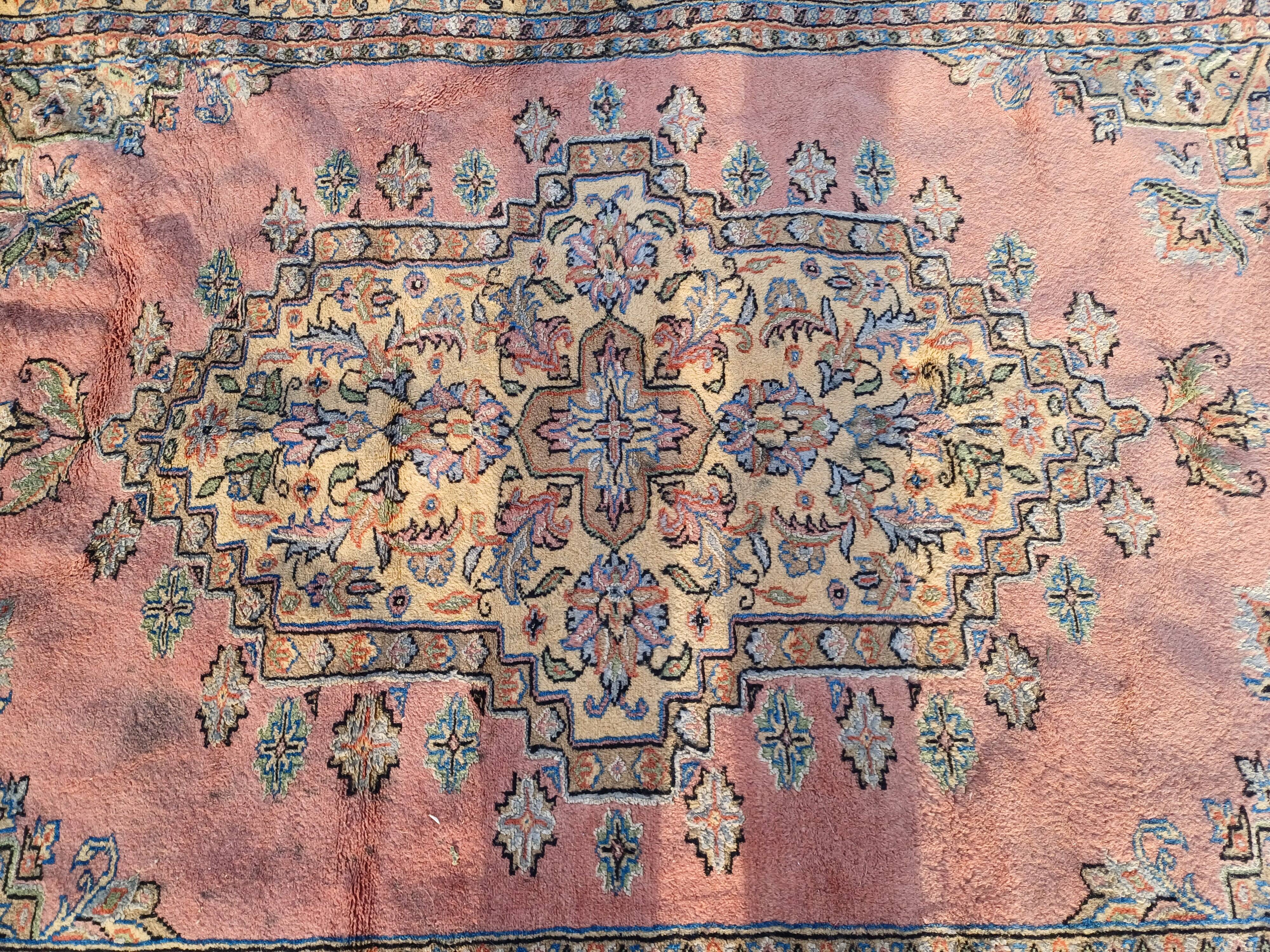 Hand-knotted wool oriental rug
