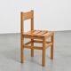 Set of three chairs and two stools Maison Regain, circa 1970