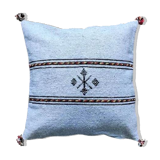 Coussin berbère bleu ciel en coton