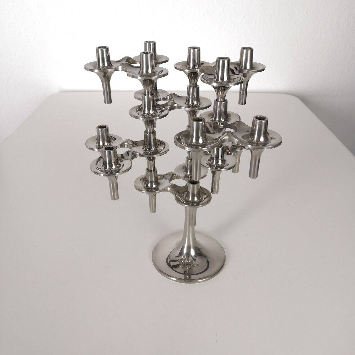 Set of 7 BMF "Orion" candle holders with foot