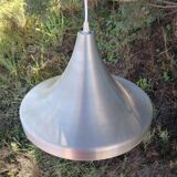 Suspension space age vintage en aluminium brossé