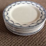 Series of 9 plates Terre de fer